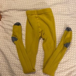 Mini Boden mustard tights 4-5
